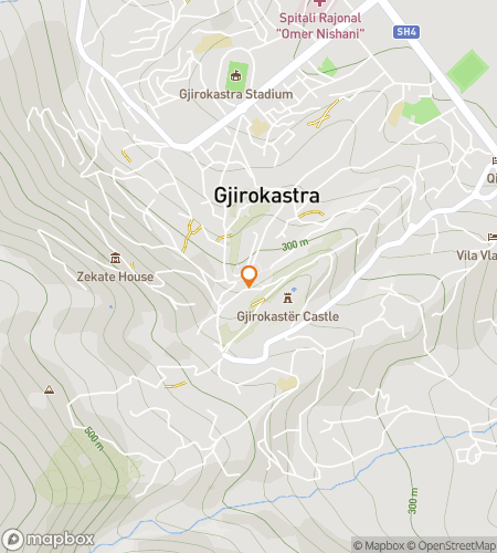 Map of scavenger hunt walking tour for City of Stone: The Gjirokastër Hunt