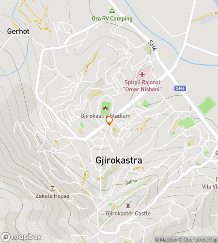 Map of scavenger hunt walking tour for City of Stone: The Gjirokastër Hunt