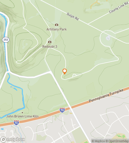 Map of scavenger hunt walking tour for Forge & Found Treasures Hunt