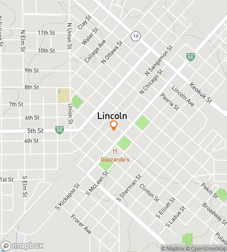 Map of scavenger hunt walking tour for Lincoln‘s Loony Downtown Dash