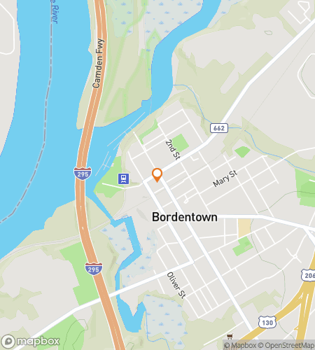 Map of scavenger hunt walking tour for Bordentown Scavenger Hunt