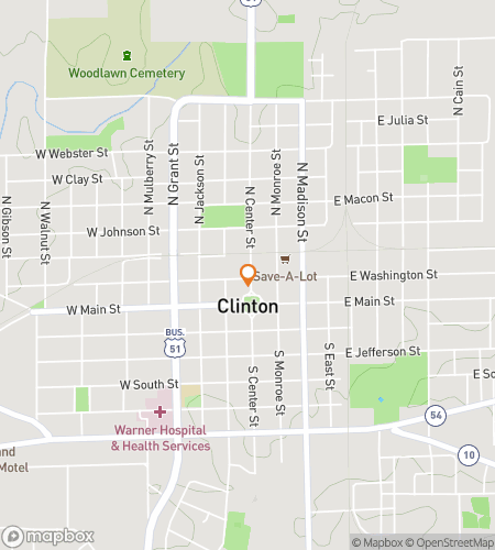 Map of scavenger hunt walking tour for Clinton‘s Covert Caper Crusade