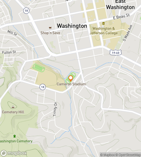 Karta &ouml;ver vandringsturen Scavenger Hunt f&ouml;r Washington & Jefferson College Hunt