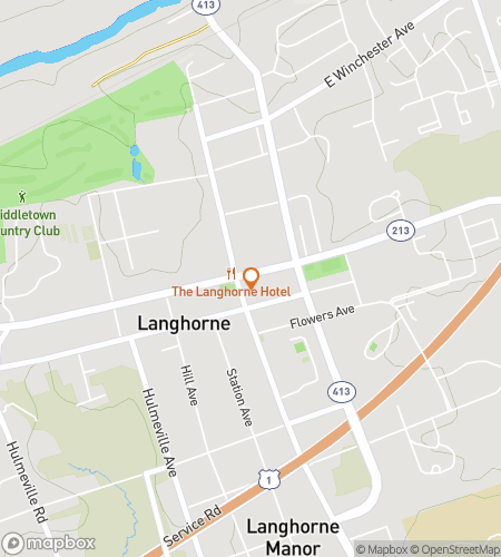 Map of scavenger hunt walking tour for  Langhorne scavenger hunt