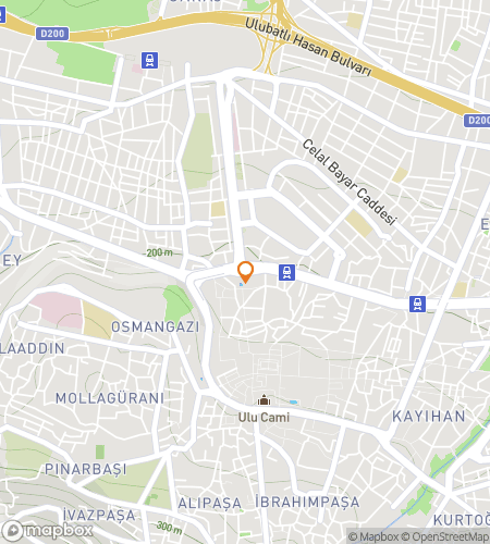 Map of scavenger hunt walking tour for Thermal Springs & Timeless Stories: Tales of Bursa