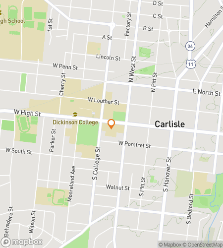 Map of scavenger hunt walking tour for Carlisle's Sword & Shield Venture