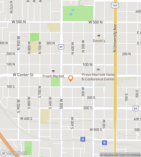 Map of scavenger hunt walking tour for A Provo Peak