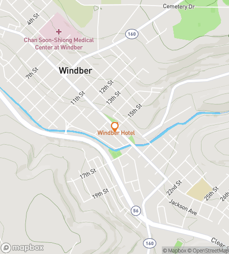 Map of scavenger hunt walking tour for Windber Whimsical Wanderings