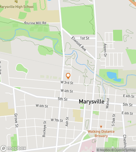 Map of scavenger hunt walking tour for  Marysville scavenger hunt