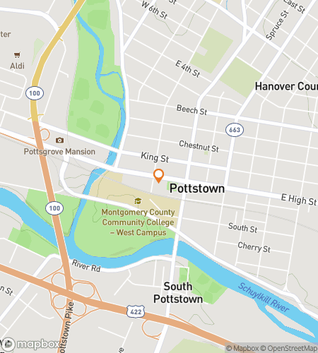 Map of scavenger hunt walking tour for Pottstown‘s Peculiar Pursuits