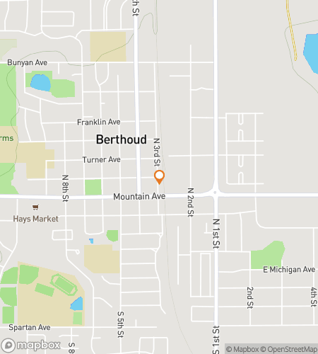 Map of scavenger hunt walking tour for Ber-There, Done That! The Rocky Berthoud Hunt