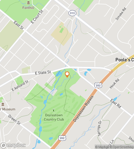 Map of scavenger hunt walking tour for Doylestown‘s Dazzling Dash