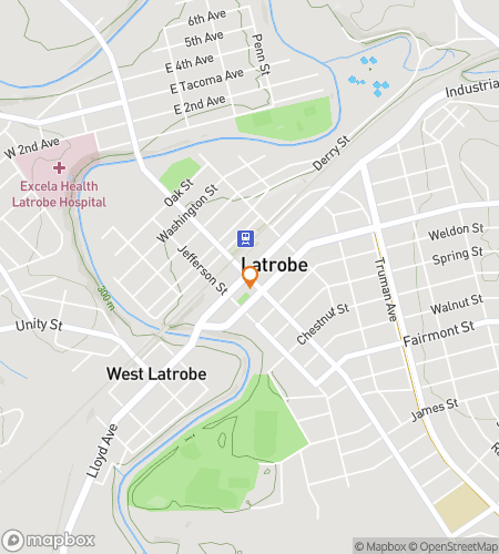 Карта пешеходного квеста Latrobe Locomotion Loot Hunt