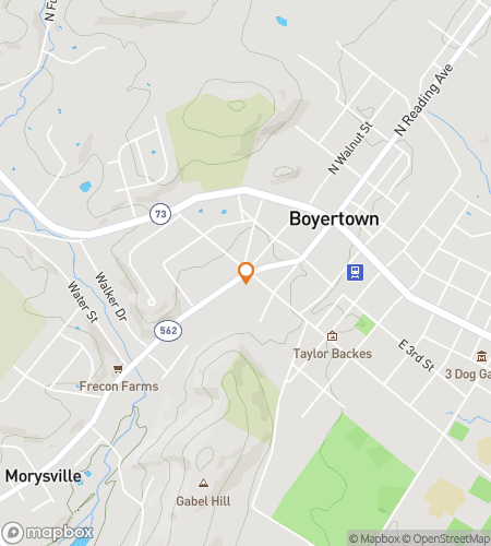 Map of scavenger hunt walking tour for Bear-y Proud of Boyertown