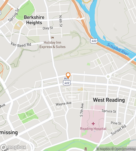 Map of scavenger hunt walking tour for West Reading‘s Wacky Wanderers