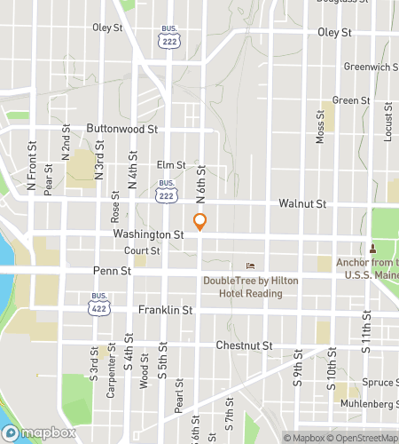 Map of scavenger hunt walking tour for The Hourglass Heist: Chasing Reading’s Past