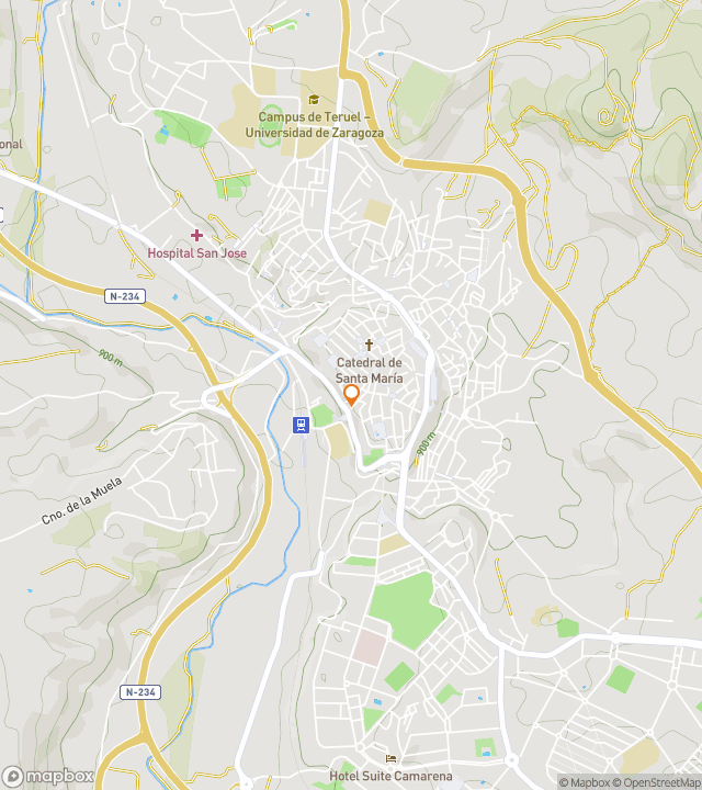 Karta över skattjaktspromenad för Clue-riel Love: Jakten på Teruel-skatten