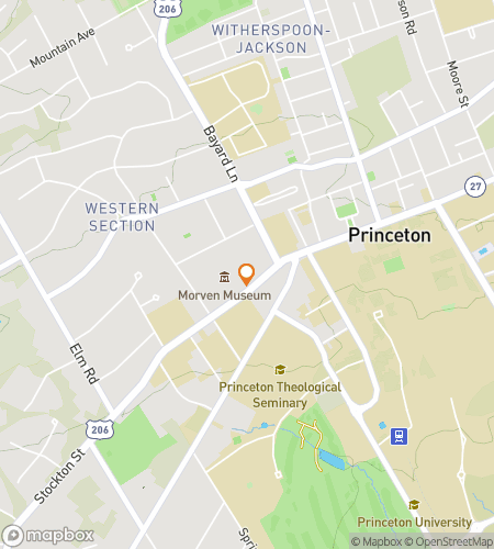 Map of scavenger hunt walking tour for Whispers in the Ivy: Haunted Princeton