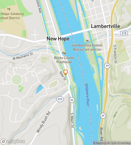 Map of scavenger hunt walking tour for Lambertville Larks & Hidden Sparks