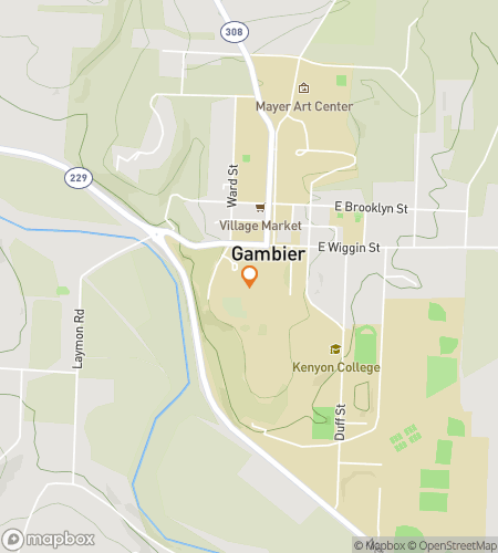 Map of scavenger hunt walking tour for Campus Crawl: Kenyon Style