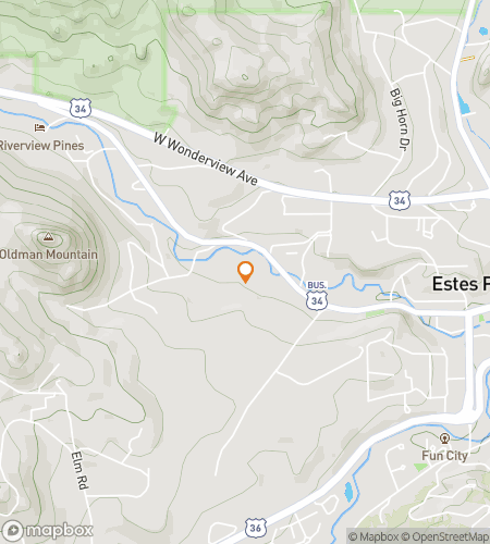 Map of scavenger hunt walking tour for Echoes of Elkhorn: The Estes Park Hunt