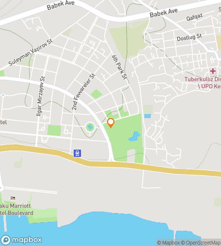 Map of scavenger hunt walking tour for Fire, Wind & Hidden Wonders of Baku