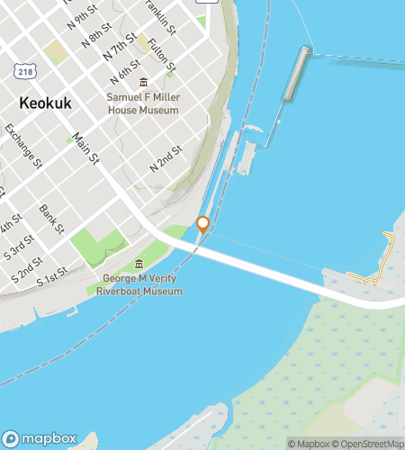 Map of scavenger hunt walking tour for Keokuk Scavenger Hunt