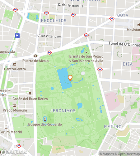 Map of scavenger hunt walking tour for El Retiro Park Scavenger Hunt by Palacio de Cristal