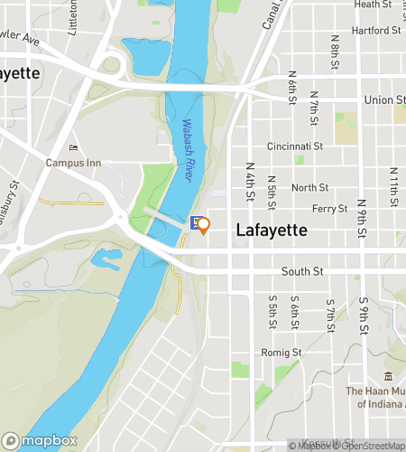 Térkép a kincskereső séta túrához Lafayette "Lively Loot Hunt" játékához