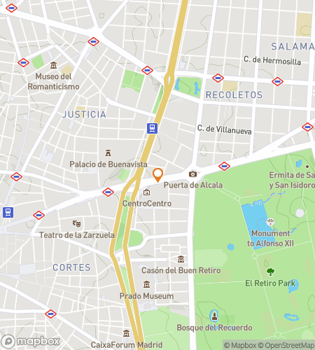 Map of scavenger hunt walking tour for Madrid Community of Madrid Bar Hunt