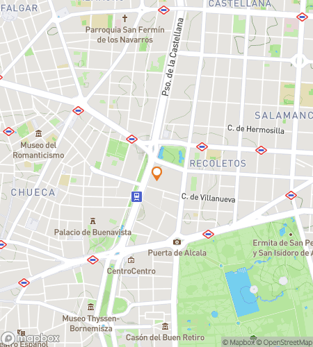 Map of scavenger hunt walking tour for Salamanca Scavenger Hunt in Madrid