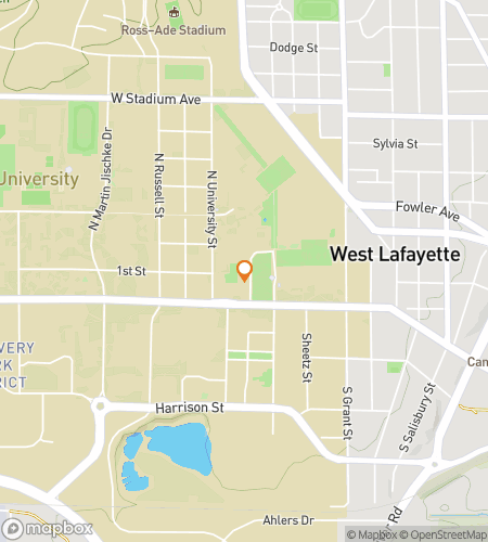 Térkép a kincskereső gyalogtúráról: Tracks & Treasures: Purdue University Hunt