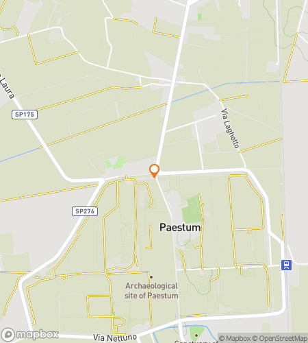 Map of scavenger hunt walking tour for Paestum: Clues Among the Columns