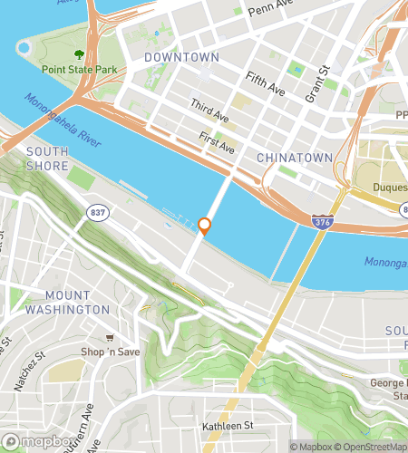 Map of scavenger hunt walking tour for Spectral Steel: Pittsburgh After Dark