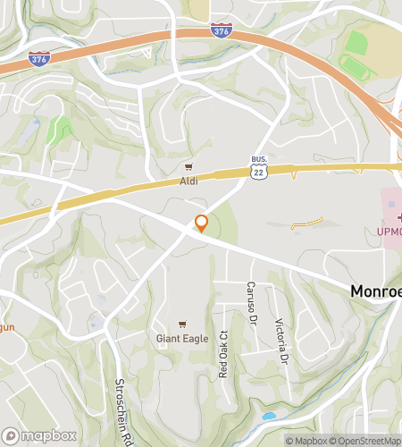 Map of scavenger hunt walking tour for Monroeville Retro Reel & Pop-Culture Quest