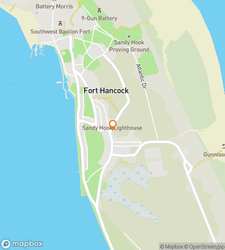 Map of scavenger hunt walking tour for Sandy Hook Scavenger Hunt