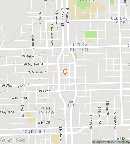 Karte der Schnitzeljagd-Walking-Tour f&uuml;r The Bloom Boom Hunt