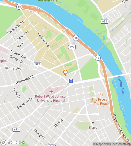 Map of scavenger hunt walking tour for Race Through Rutgers’ Backyard