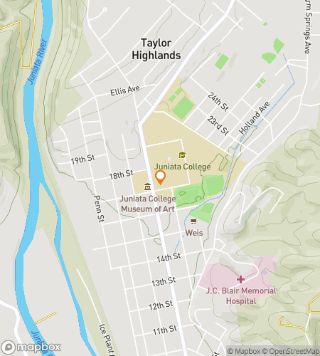 Map of scavenger hunt walking tour for Juniata Jamboree Hunt