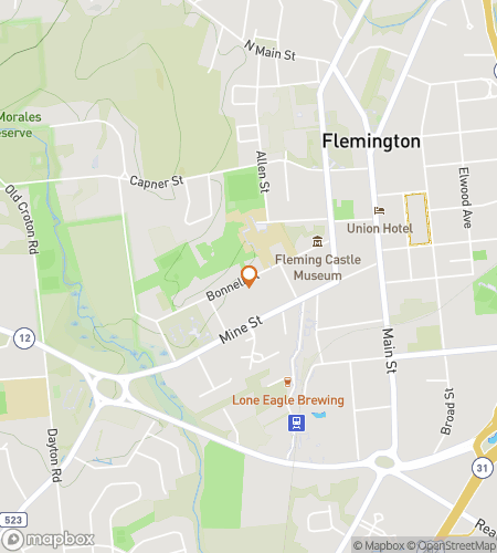 Map of scavenger hunt walking tour for Flemington scavenger hunt