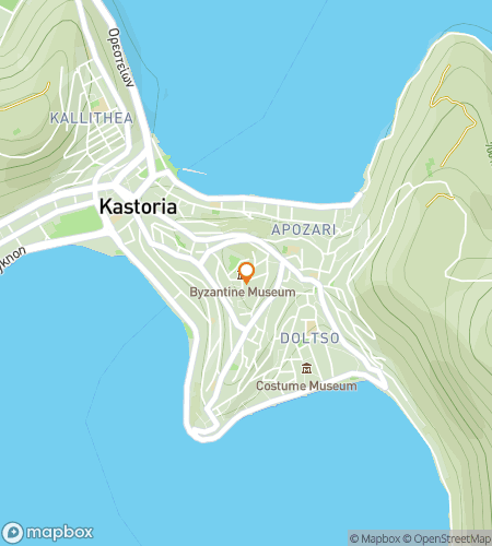 Map of scavenger hunt walking tour for Reflections on the Lake: The Kastoria Hunt