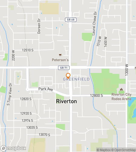 מפה של סיור הליכה של ציד אוצרות עבור Riverton Utah Bar Hunt