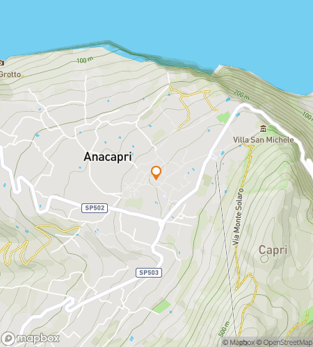 Map of scavenger hunt walking tour for Capri Clocktower Conundrum