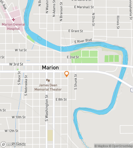 Map of scavenger hunt walking tour for Emily Flynn‘s Marion Marvel Hunt