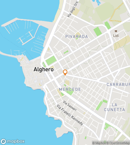 Map of scavenger hunt walking tour for Coral & Cobblestones: The Alghero Old-Town Quest