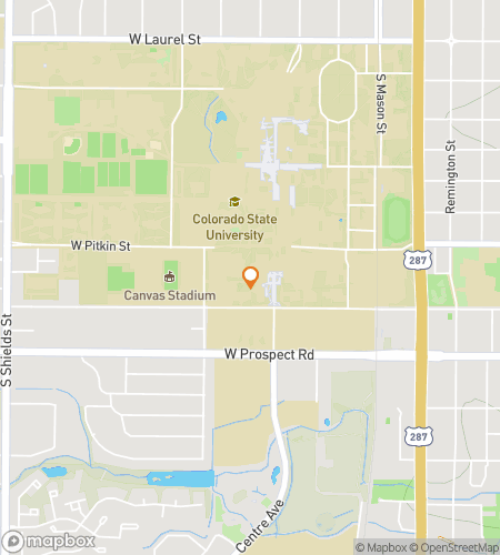 Map of scavenger hunt walking tour for Colorado State University’s Clue-bid for Glory