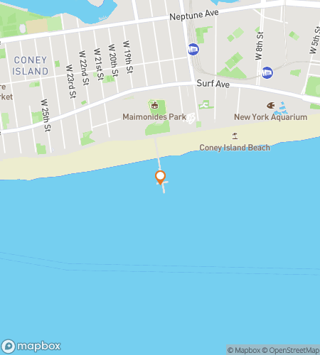 Map of scavenger hunt walking tour for Coney Island Coaster Craze Hunt