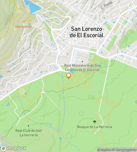 Map of scavenger hunt walking tour for San Lorenzo de El Escorial Retreats, Markers & Myths Hunt