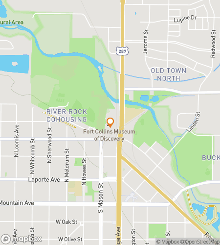 Hartă tur pietonal de vânătoare de comori pentru Whispers & Footsteps: The Fort Collins Mystery Hunt