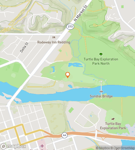 Map of scavenger hunt walking tour for A Green Day by Redding’s River